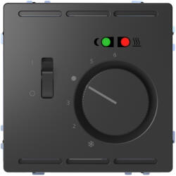 Schneider Electric Merten System Design - MEG5764-6034 - Padlótermosztát kapcsolóval, 250 V, 10A, antracit (MEG5764-6034)