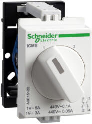 Schneider Electric Acti9 iCME - A9E15122 - DIN sínes választókapcsoló, 2 csatornás kisfogyasztású, 10A, 0.1 - 5 (A9E15122)
