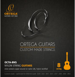 Ortega OCTA-8NS Klasszikus gitár húrkészlet, 8 húros