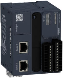 Schneider Electric Modicon M221 - TM221M16R - gépvezérlő PLC, 16 I/O, relé kimenet, RS232/RS485, RS485, 24 VDC, könyv formátum (TM221M16R)