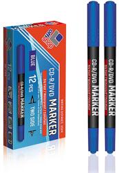 Offishop marker, CD/DVD-hez, 2 fej, kék, 0, 5-0, 1 mm, 12 db/készlet (OF299)