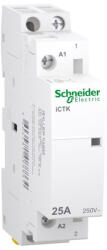 Schneider Electric Acti9 iCTK - Kontaktor 25A, 1NO, 250V, távvezérelhető, 230-240V tekercs, DIN sínre pattintható, 18 mm széles, fehér; A9C40125 (A9C40125)