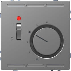 Schneider Electric Merten System Design - MEG5760-6036 - Szobatermosztát, kapcsolóval, 250 V, 10A, acél (MEG5760-6036)