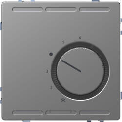 Schneider Electric Merten System Design - MEG5763-6036 - Szobatermosztát, váltóérintkezős, 24 V, acél (MEG5763-6036)