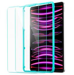 ESR Folie de protectie Ecran ESR pentru Apple iPad Pro 12.9 (2022) / Pro 12.9 (2021) / Pro 12.9 (2020), Sticla Securizata, Full Glue, Set 2 bucati - evomag