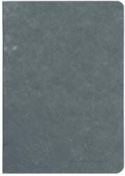 Clairefontaine Age Bag A5 tűzött jegyzetfüzet, 48 lap, pergamen, bársonyos pergamenpapír 90 g/m2, PEFC minősítés, bőrhatású kartonborítás, 148x210 mm, fekete (EMG733101C)