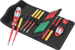 Wera Set VDE WERA Kraftform Kompakt Extra Slim Stainless cu husa transport 17 piese pentru electricieni, echipamente inox si medii corozive 05006631001 (WR05006631001) Surubelnita