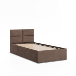 GreenSite Borgo Egyszemélyes Ágykeret (Matrac Nélkül), Ágyneműtartóval, Bársony, Barna