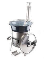  45cm Rozsdamentes bográcsház+30 literes zománcos bogrács(10részes)