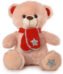 Amek Toys Jucărie de pluș Amek Toys - Ursul bej cu eșarfă roșie, 40 cm (070194-2)