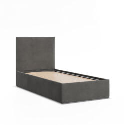 GreenSite Paola Egyszemélyes Ágykeret (Matrac Nélkül), Bársony, Sötétszürke