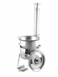  36 cm Rozsdamentes bográcsház + rozsdamentes füles hússütő 9 részes