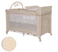 Lorelli Noemi 2 Plus multifunkciós utazóágy - Fog Beige Star - pepita