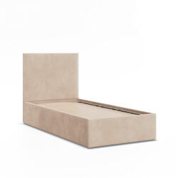 GreenSite Paola Egyszemélyes Ágykeret (Matrac Nélkül), Bársony, Bézs