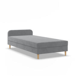 GreenSite Caspe Ágy, Fejtámlával, Bársony, 120 x 200, Szürke