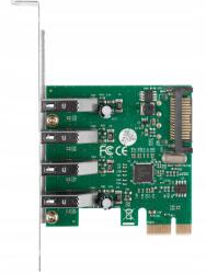 Lanberg Bővítőkártya Pci Express Vezérlő 4 Usb 3.1 Port Alacsony Profil (5901969424539)