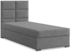 GreenSite Calvi Egyszemélyes Ágy, Szövet, Ágyneműtartóval, Szürke