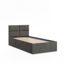 GreenSite Borgo Egyszemélyes Ágykeret (Matrac Nélkül), Bársony, Sötétszürke