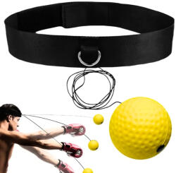 inSPORTline Reflex boksz labda fejre fejpánttal inSPORTline Respell Light 18g, javítja a szem-kéz koordinációt, állítható méretű fejpánt, rugalmas zsinór (29528)