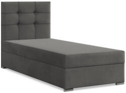 GreenSite Elda Egyszemélyes Ágy, Bársony, Ágyneműtartóval, Sötétszürke