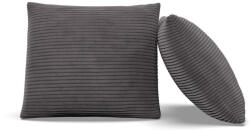 Greensite Dekoratív Párna, 2 db, Hab Töltet, Kordbársony, Szürke