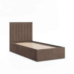 GreenSite Polla Egyszemélyes Ágykeret (Matrac Nélkül), Bársony, Barna