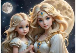 Alipson Puzzle 50222 - Collection Mère et Fille - La Lune et le Soleil - 2 x 500 db-os puzzle (50222)