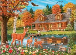 Cobble Hill 47036 - Cottage Pond - 350 db-os Family puzzle (47036)