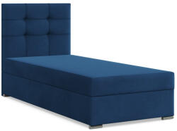 GreenSite Elda Egyszemélyes Ágy, Bársony, Ágyneműtartóval, Kék