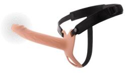 Hidden Desire Dorinta Ascunsa Infern Strap-on cu Dildo Realist 20cm Scobit Gol in Interior cu Inel de Prindere de Testicule si Vibratii Natural - sexshop - 349,95 RON