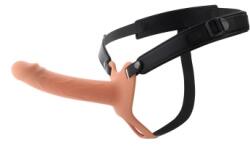 Hidden Desire Dorinta Ascunsa Infern Strap-on cu Dildo Realist 18cm Scobit Gol in Interior cu Inel de Prindere de Testicule si Vibratii Natural - sexshop - 229,95 RON