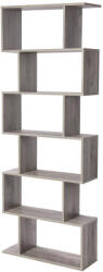 VASAGLE Modern 6-Szintes Könyvespolc Térelválasztó Szürke (EUZ-LBC061M01V1)