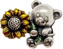 ÉkszerM Ezüst Napraforgós Maci Charm Ee 0060