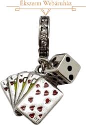 ÉkszerM Ezüst Kártya-dobókocka Charm