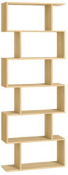 VASAGLE Modern 6 Szintes Könyvespolc Természetes Tölgy Színben (EUZ-LBC061T70V1)