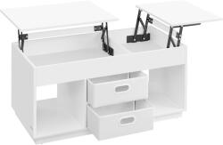 VASAGLE Felnyitható Dohányzóasztal Fehér Tárolós (EUZ-LCT210W01V1)