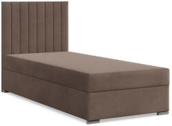 GreenSite Agen Egyszemélyes Ágy, Bársony, Ágyneműtartóval, Barna - fizz