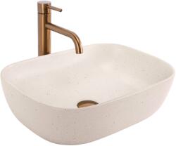 Rea Belinda Sandy, pultra szerelhető mosdó 465x300x135 mm, kőutánzat-bézs, REA-U4000 (REA-U4000)