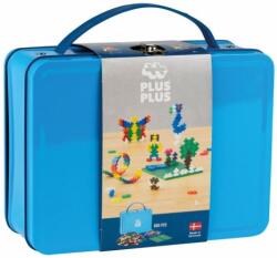 Plus-Plus Set constructie Plus-Plus, 600 piese, portabil, in cutie metalica, culori standard (PP7002) - ookee