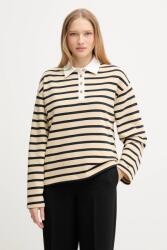 Tommy Hilfiger pamut melegítőfelső bézs, mintás, WW0WW47457 - bézs XL