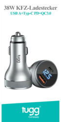  Tugg 38W autós töltő USB-A + Type-C PD + QC3.0 (B0DTH75SDX)