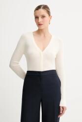 BOSS gyapjú kardigán - bézs L - answear - 53 990 Ft