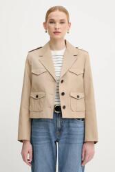 Tommy Hilfiger pamut kabát bézs, átmeneti, WW0WW47164 - bézs 40