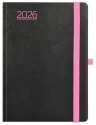 TopTimer Naptár, tervező, A5, napi, TOPTIMER, Nero , fekete-pink (27T021N-00E)