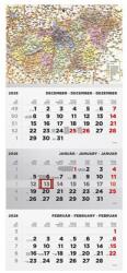 TopTimer Naptár, speditőr, három hónapos, egy tömbös, TOPTIMER, Magyarország térkép (27T7200-020) - kellekanyagonline