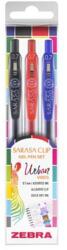 Zebra Zseléstoll készlet, 0, 33 mm, nyomógombos, ZEBRA "Sarasa Clip Urban Vibes", 3 különböző szín (TZ99433) - tintasziget