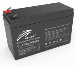 Ritar 12V 12Ah lítium vas foszfát(LiFePo4) akkumulátor (R-LFP12.8V12AH)