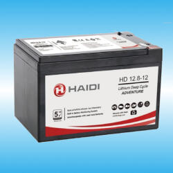 Haidi 12.8V 12Ah LiFePo4 zárt, gondozásmentes akkumulátor T2 (HD12.8-12)
