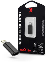 Maxlife USB Type-C - Lightning adapter - Maxlife USB-C To Lightning Adapter - 2A - fekete (TF-0128)