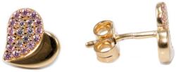 Ékszershop Rózsaszín köves arany fülbevaló (1314091)